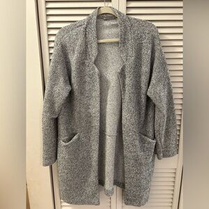 Zara Open Long Cardigan Gray Sweater - L